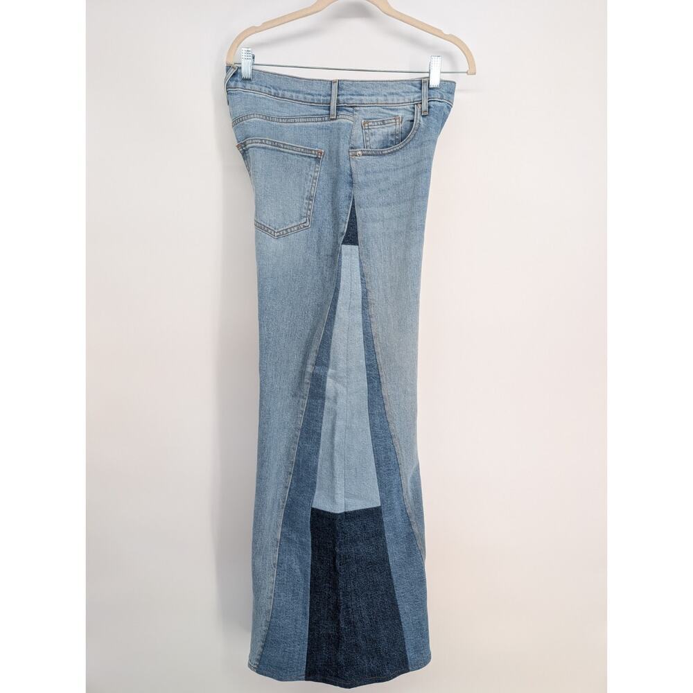 NWT Veronica Beard Vicki Patchwork Wide-Leg Jean Sz 28 Wanderer Undone #9M511 - Picture 7 of 12